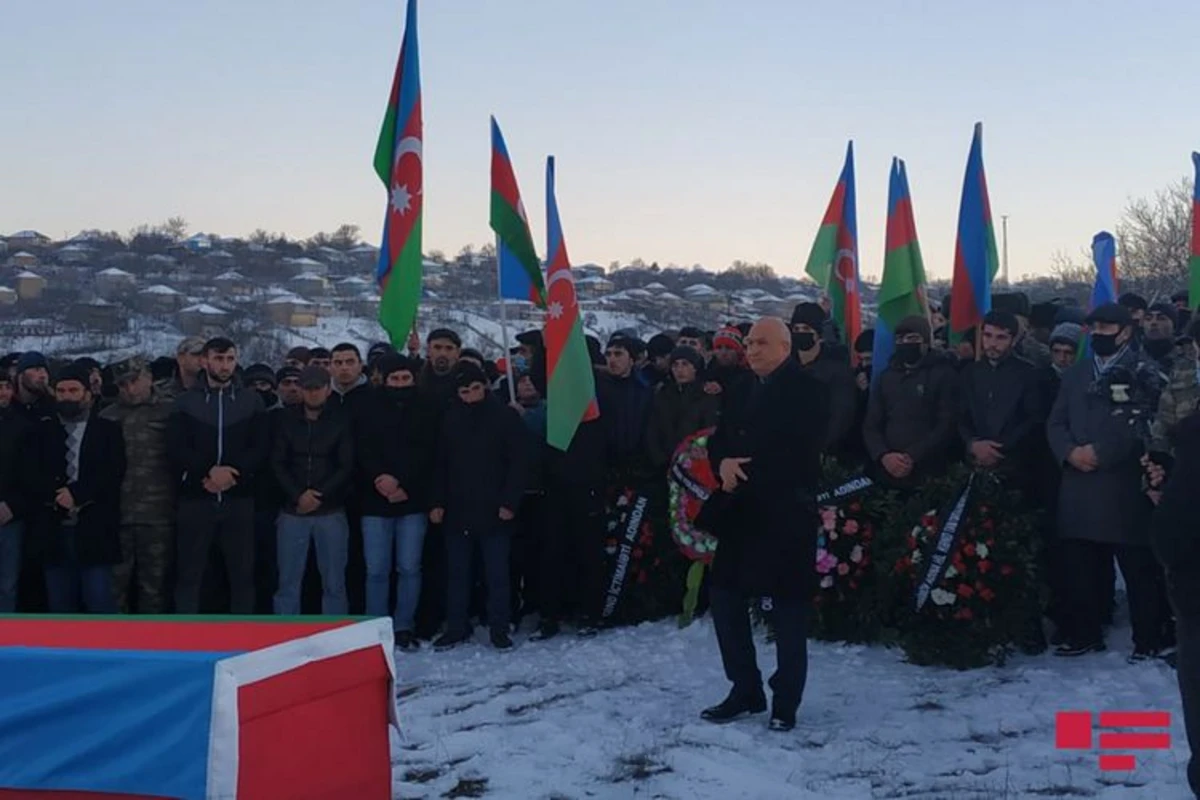 Azərbaycan Ordusunun minaya düşərək şəhid olan əsgəri Qusarda dəfn edilib