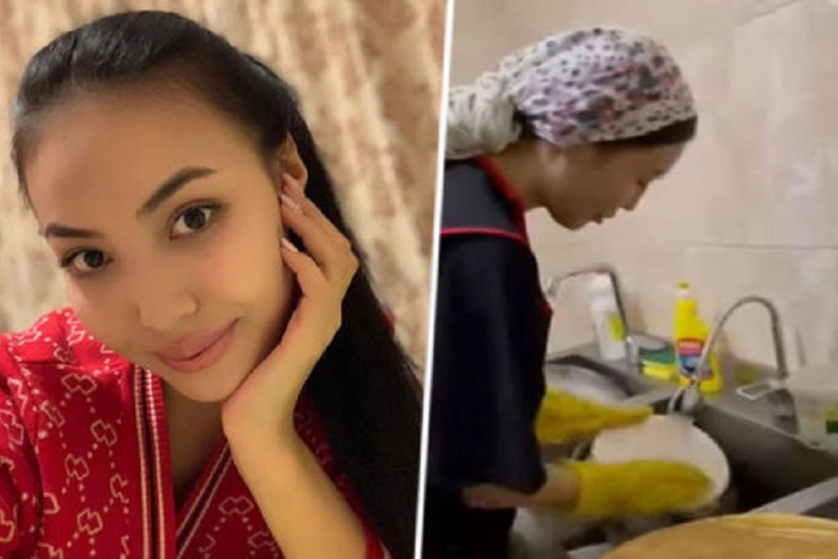 “Miss Qazaxıstan” qabyuyan işləyir - FOTO/VİDEO