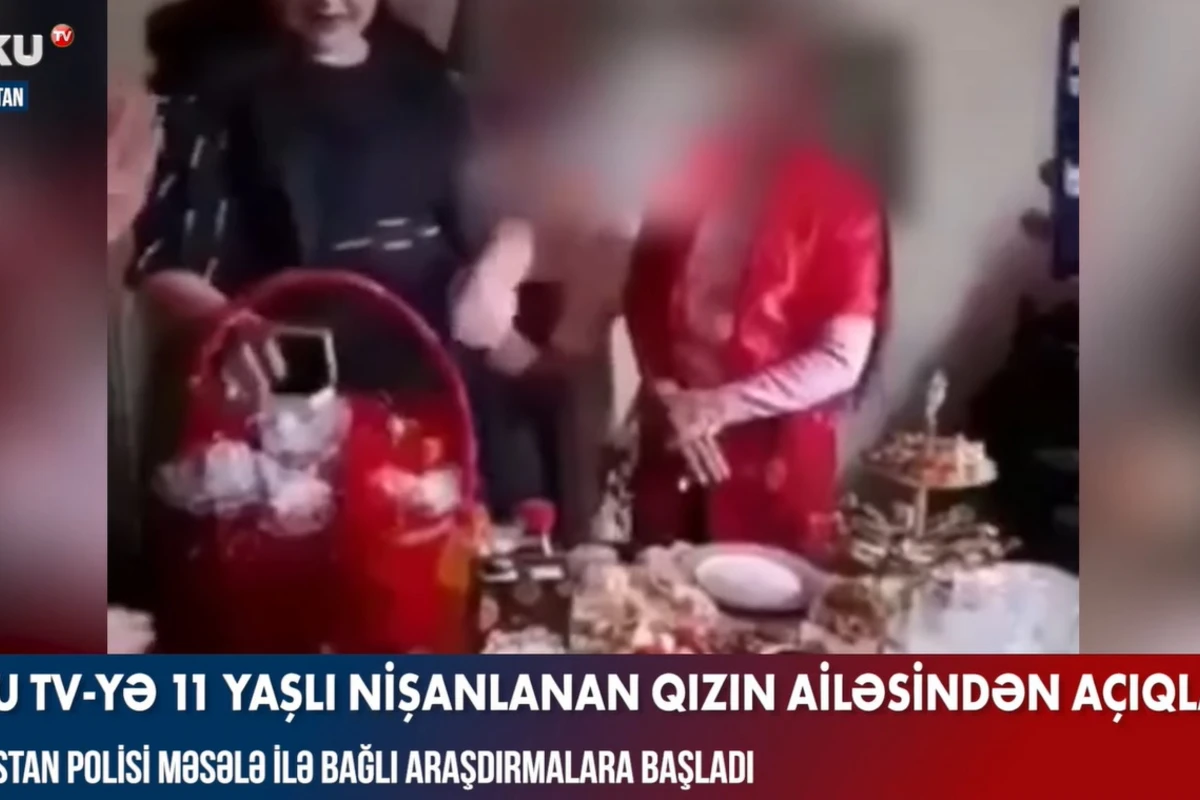 11 yaşında nişanlanan qızın ailəsindən AÇIQLAMA: Nişan yox, ad günü idi - VİDEO