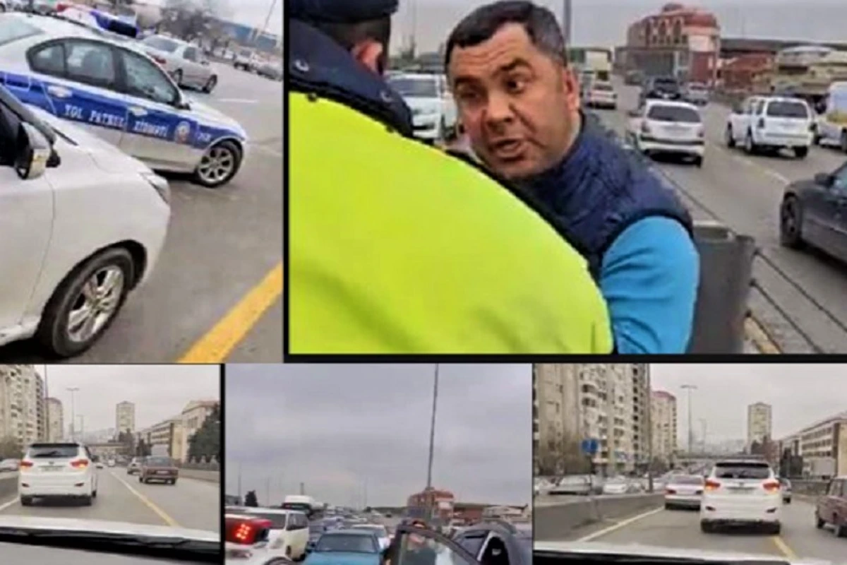 Bakı küçələrini bir-birinə qatan sürücü saxlanıldı  - Polisləri yandırmaq istədi - FOTO