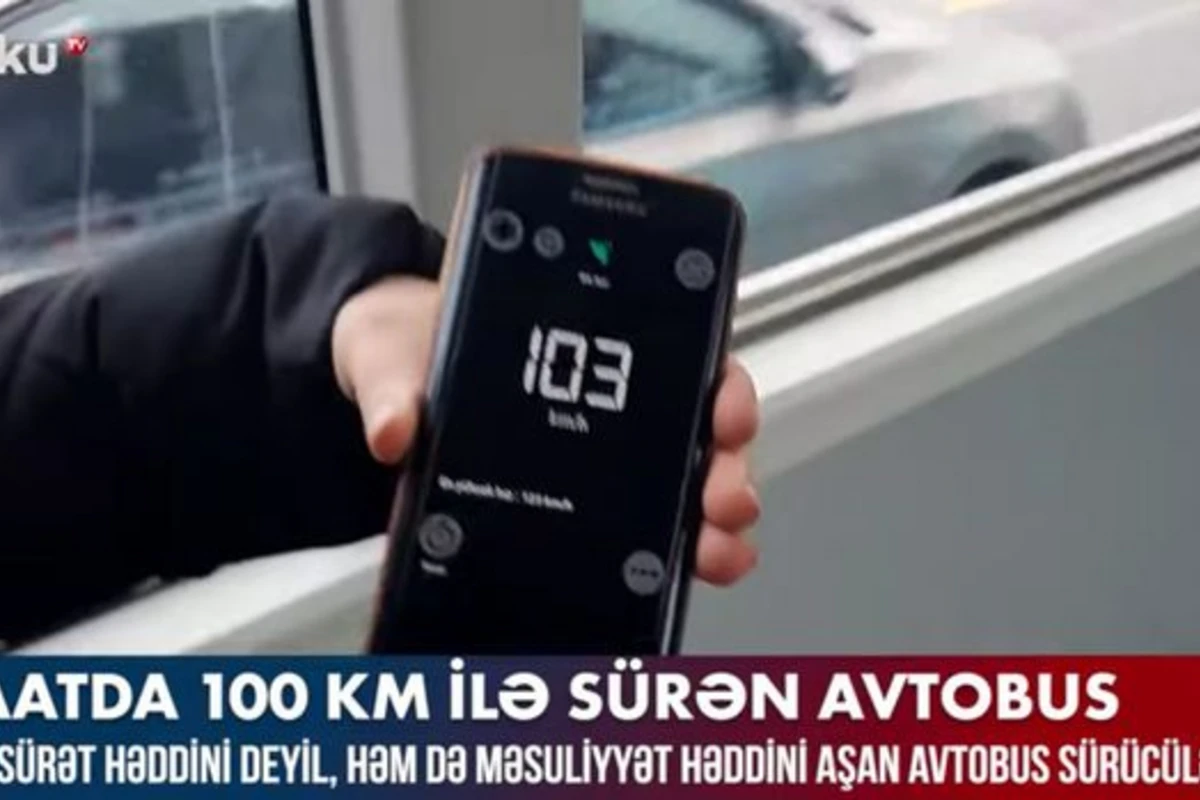 Bakıda avtobusu 100 km/saat sürətlə idarə edən sürücülər – VİDEO