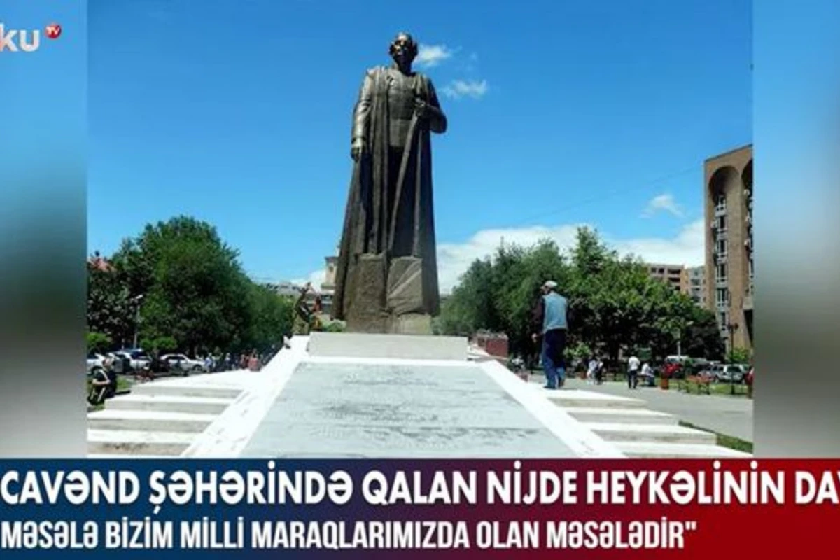 Xocavənd şəhərində qalan faşist Njde heykəlinin davası – VİDEO
