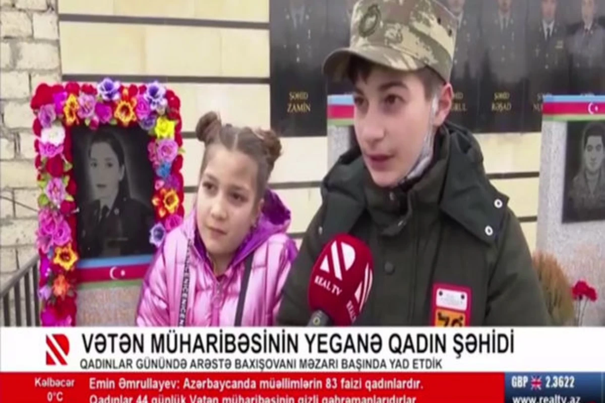 Vətən Müharibəsinin yeganə qadın şəhidi məzarı başında anıldı - VİDEO