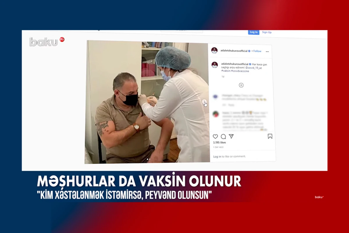 Məşhurlar da vaksin olunur - VİDEO