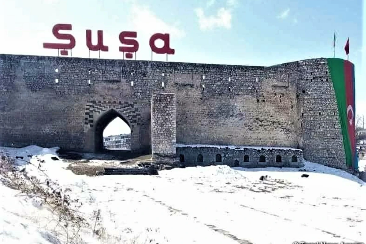Şuşa qalasının girişi bərpa olundu - FOTO