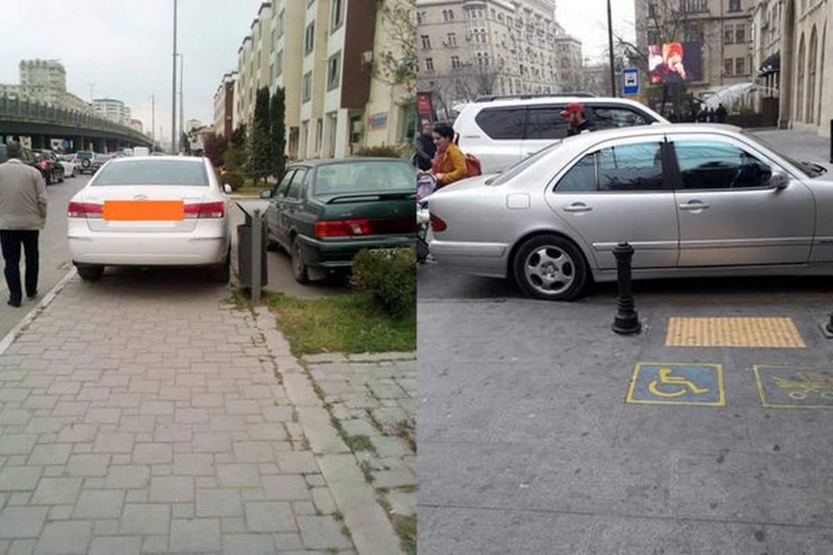 BNA о фактах парковки на тротуарах в Баку