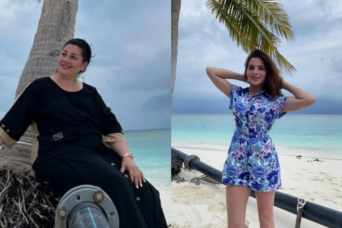 Aybəniz Haşımova ilə Aynişanın Maldiv gəzintisi - FOTO