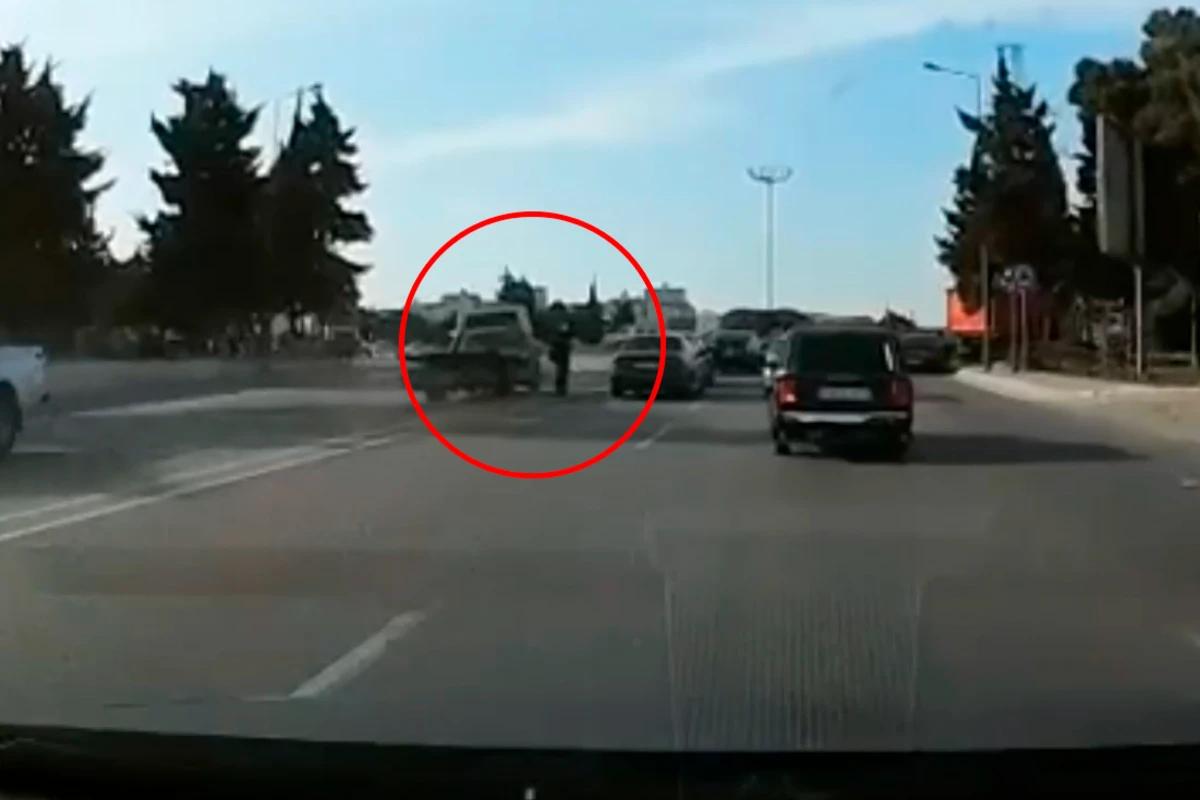 В Баку пешеход чудом избежал смерти - ВИДЕО