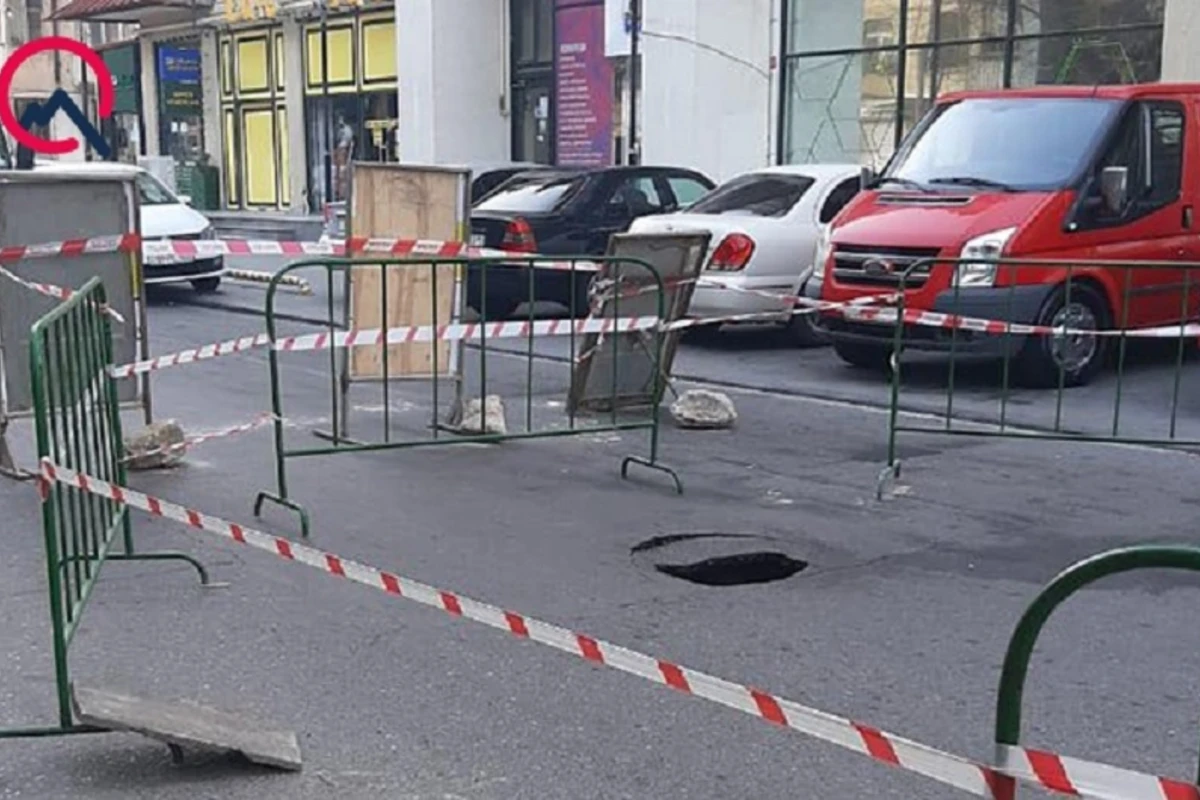 В Баку просела дорога: ОАО Азерсу прокомментировало ситуацию - ФОТО