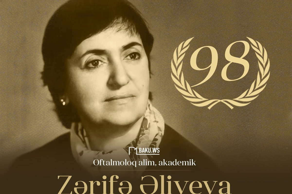 Görkəmli oftalmoloq alim Zərifə Əliyevanın anadan olmasından 98 il ötür