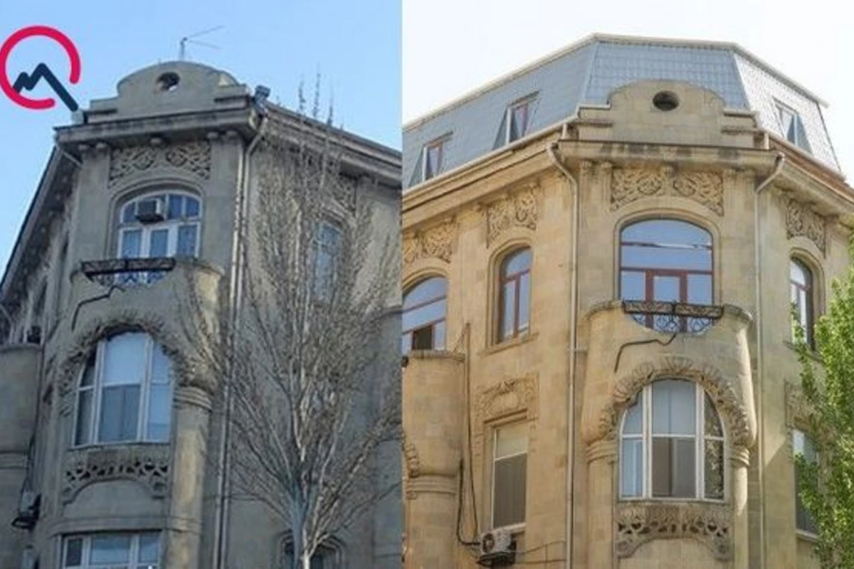 Bakıdakı tarixi binanın üzərində mansard tikilib – FOTO/ VİDEO