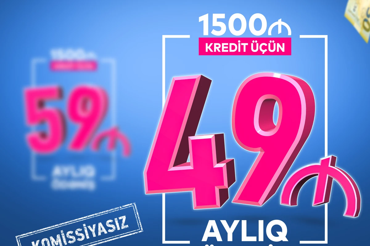 Bank of Baku ŞƏRTLƏRİ YENİLƏDİ: İndi 1500 AZN Kredit 49 manat ödənişlə və KOMİSSİYASIZ!