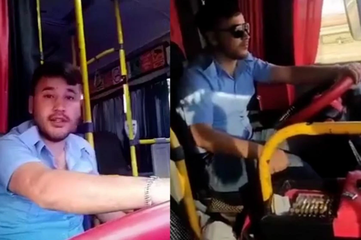 Bakıda “TikTok”a video çəkən avtobus sürücüsü insanların həyatını təhlükəyə atır - VİDEO Bakıda “TikTok”a video çəkən avtobus sürücüsü insanların həyatını təhlükəyə atır - VİDEO