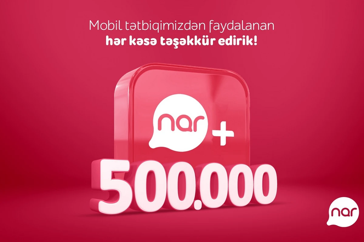 “Nar+” tətbiqinin yüklənmə sayı yarım milyonu ötdü! “Nar+” tətbiqinin yüklənmə sayı yarım milyonu ötdü!