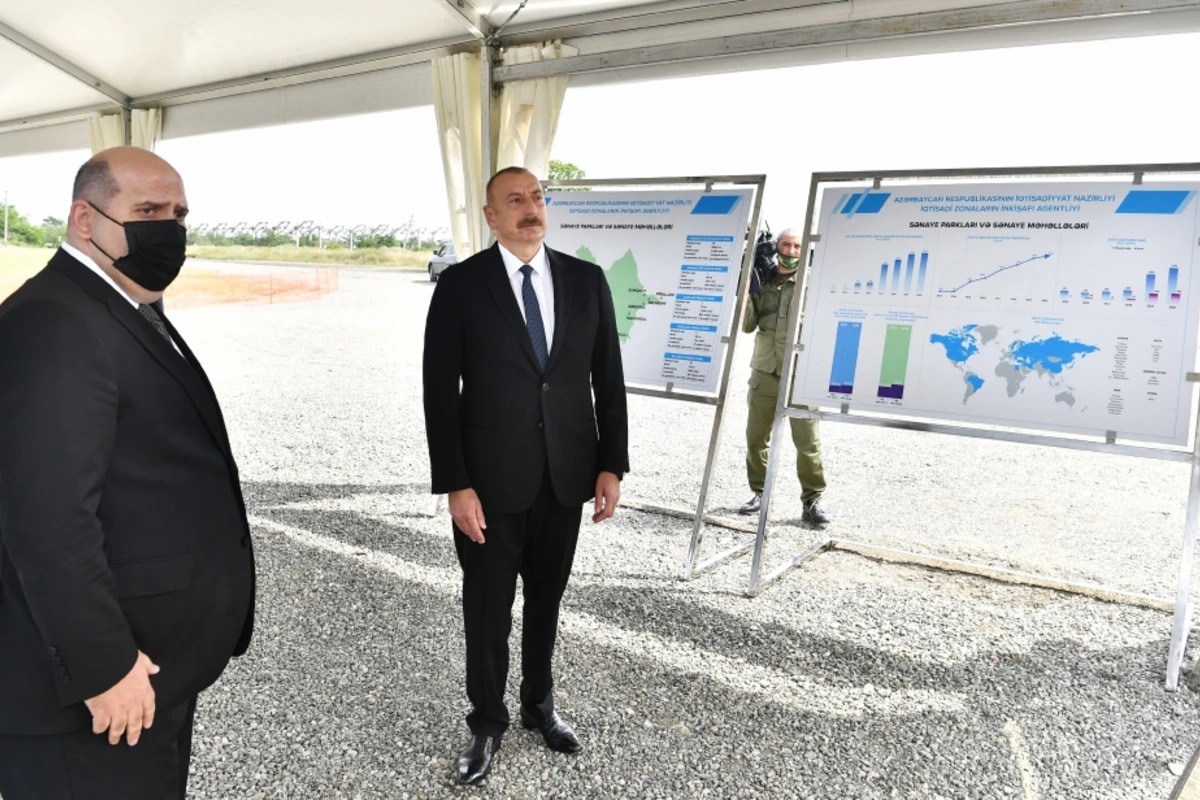 İlham Əliyev Ağdam Sənaye Parkının təməlqoyma mərasimində iştirak edib