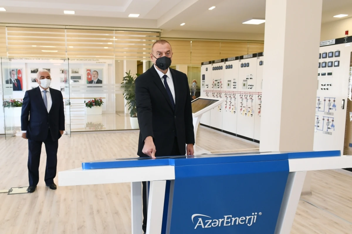 Президент Ильхам Алиев принял участие в открытии подстанции Бинагади - ФОТО
