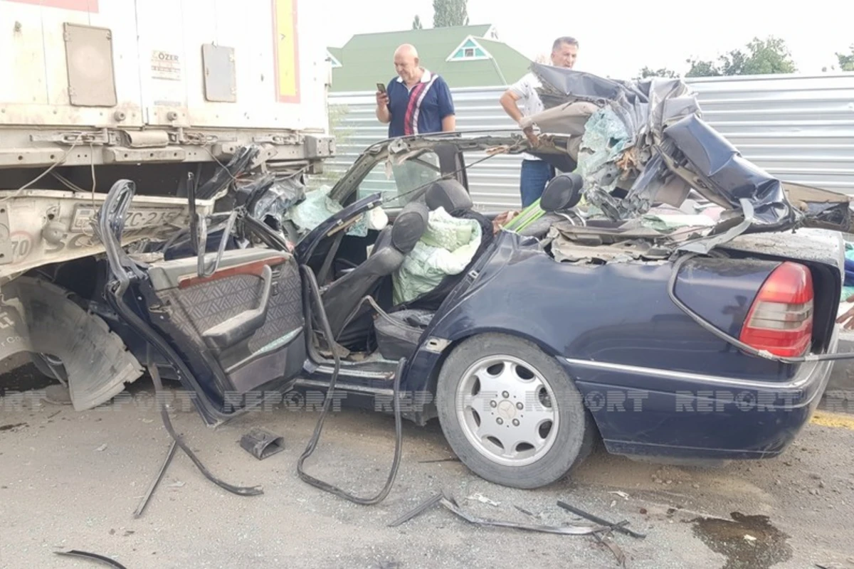 Тяжелое ДТП в Агдаше, есть погибшие - ФОТО