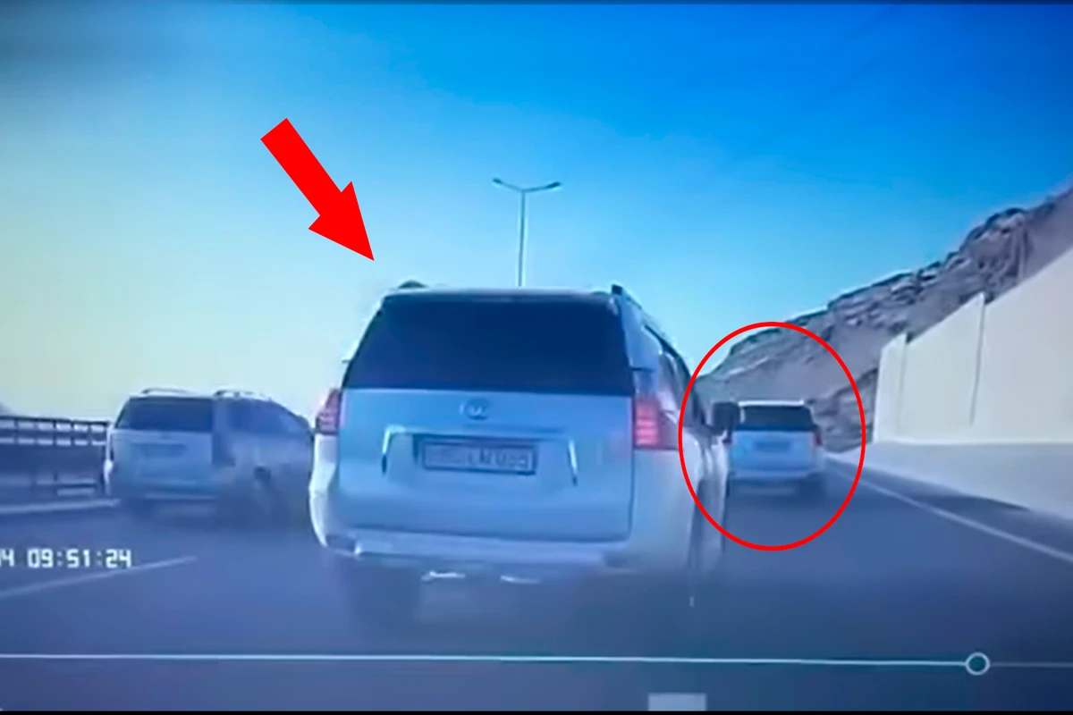 Bakıda sürücülərin yol üstündə daha bir insidenti - Yolunu kəsdilər - VİDEO
