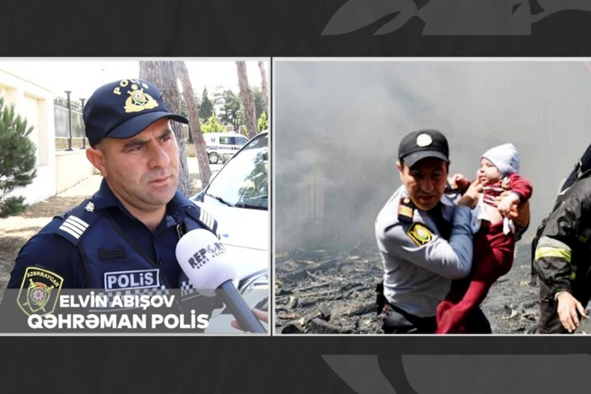 Qəhrəman polis: O an iki uşağım gözümün qabağına gəldi - VİDEO