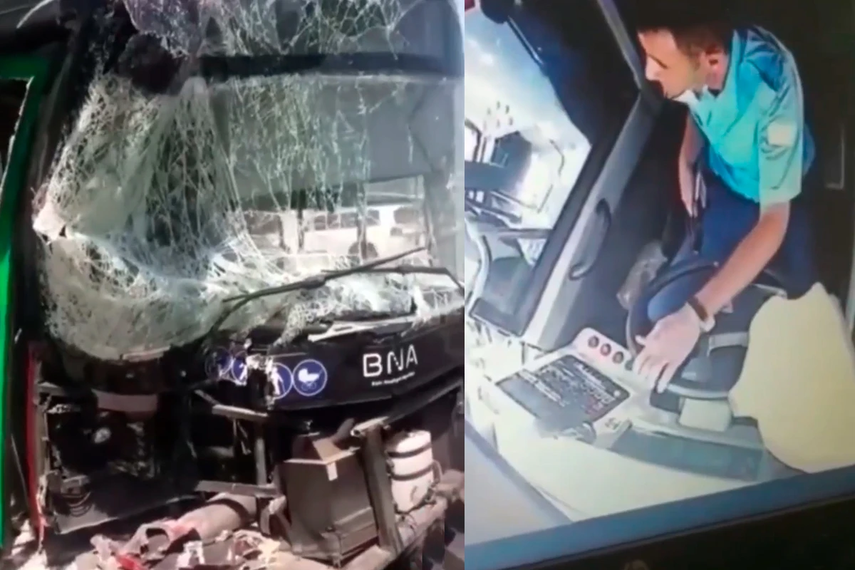 Başı telefona qarışaraq qəza edən sürücüyə görə “BakuBus”a xəbərdarlıq edildi - YENİLƏNİB - VİDEO