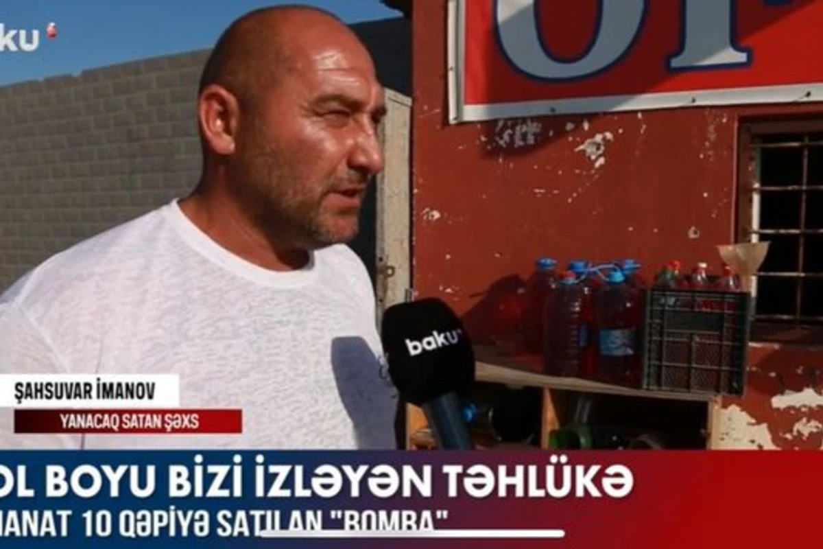 Nardaran yolunda satılan “bomba” - VİDEO