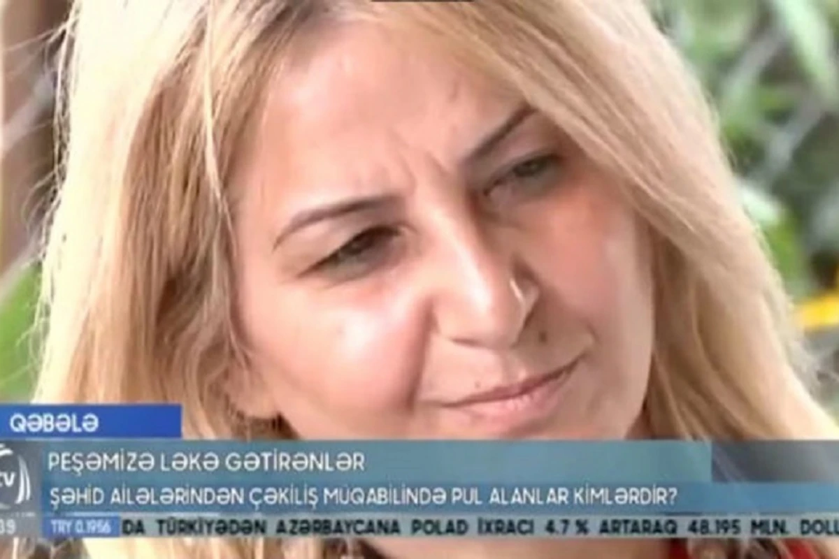 Şəhid ailələrindən çəkiliş üçün pul istəyən qadın danışdı - VİDEO