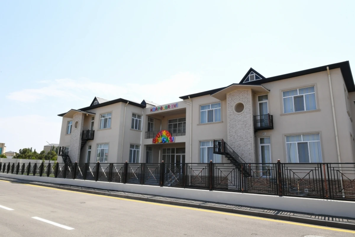 Naftalan şəhərində 200 yerlik körpələr evi-uşaq bağçası istifadəyə verilib - FOTO