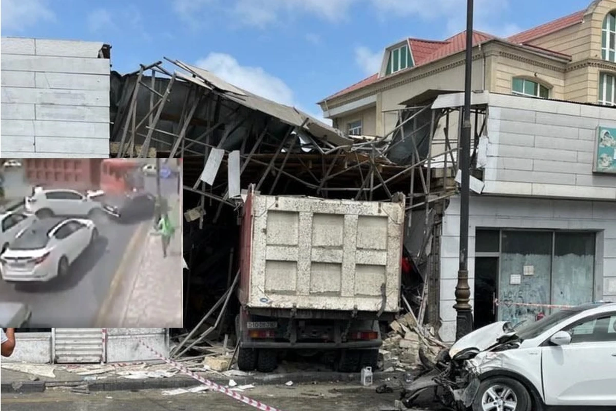 Bakıda ”Shacman”nın səbəb olduğu dəhşətli qəza - ANBAAN VİDEO