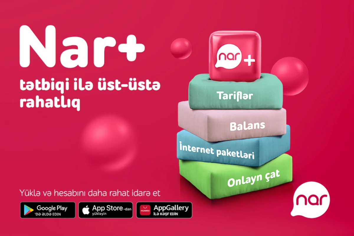 “Nar+” tətbiqi ilə abunəçilər balanslarını avtomatik artıra biləcəklər “Nar+” tətbiqi ilə abunəçilər balanslarını avtomatik artıra biləcəklər