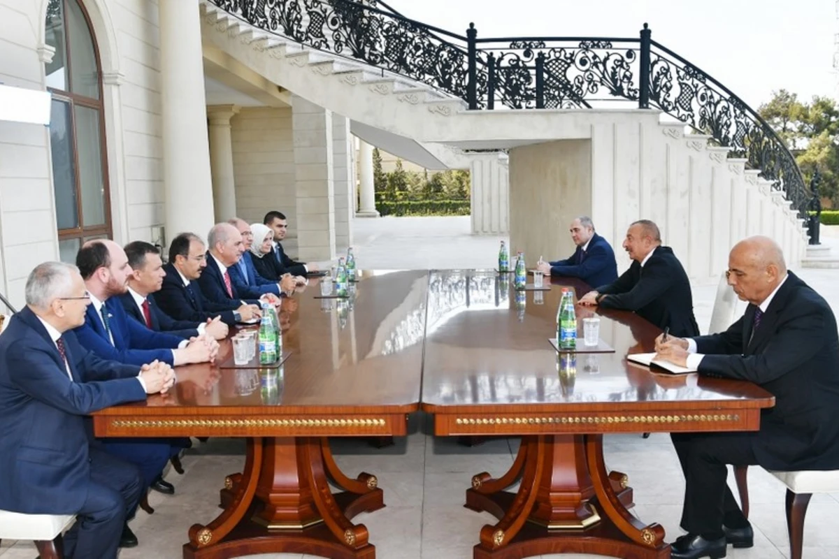 İlham Əliyev AKP sədrinin birinci müavinini qəbul etdi - FOTO
