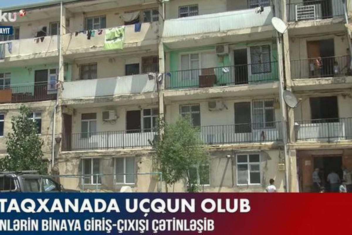 В Сумгайыте произошел обвал в общежитии - ВИДЕО