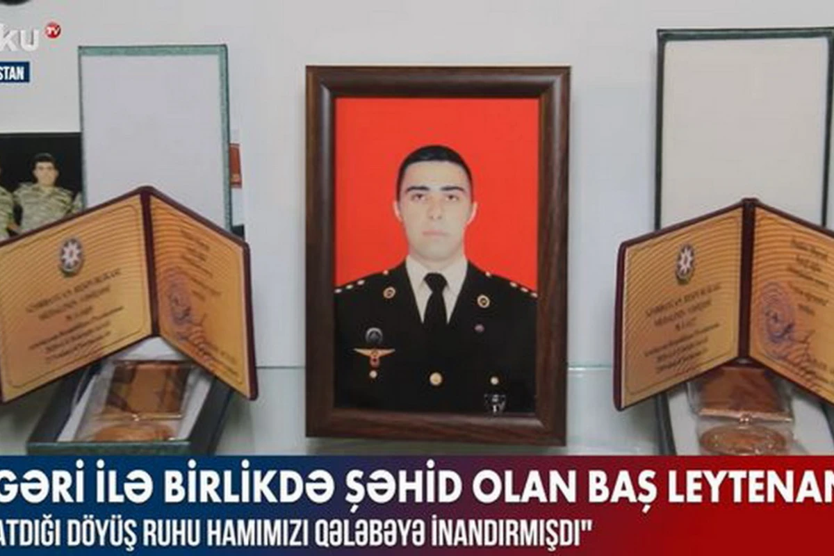 Əsgəri ilə birlikdə şəhid olan baş leytenant Murad İbadov - VİDEO