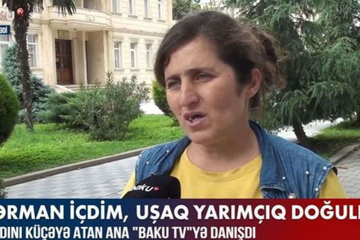 Бросившая младенца мать рассказала Baku TV о причине поступка - ВИДЕО