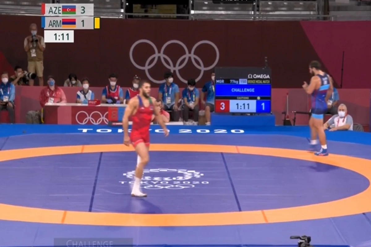 Güləşçimiz erməniyə qalib gələrək olimpiya medalı qazandı - VİDEO
