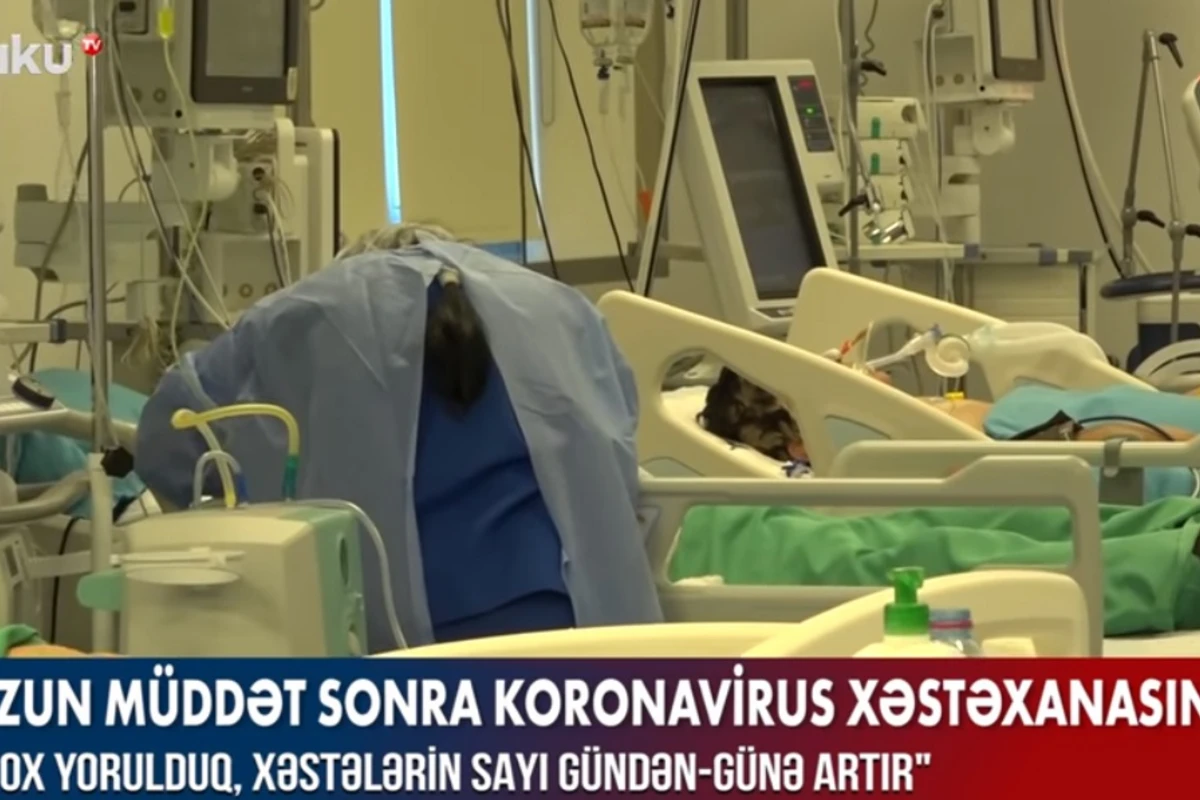 Ağır koronaviruslu xəstələrin yerləşdirildiyi reanimasiyadan VİDEOREPORTAJ