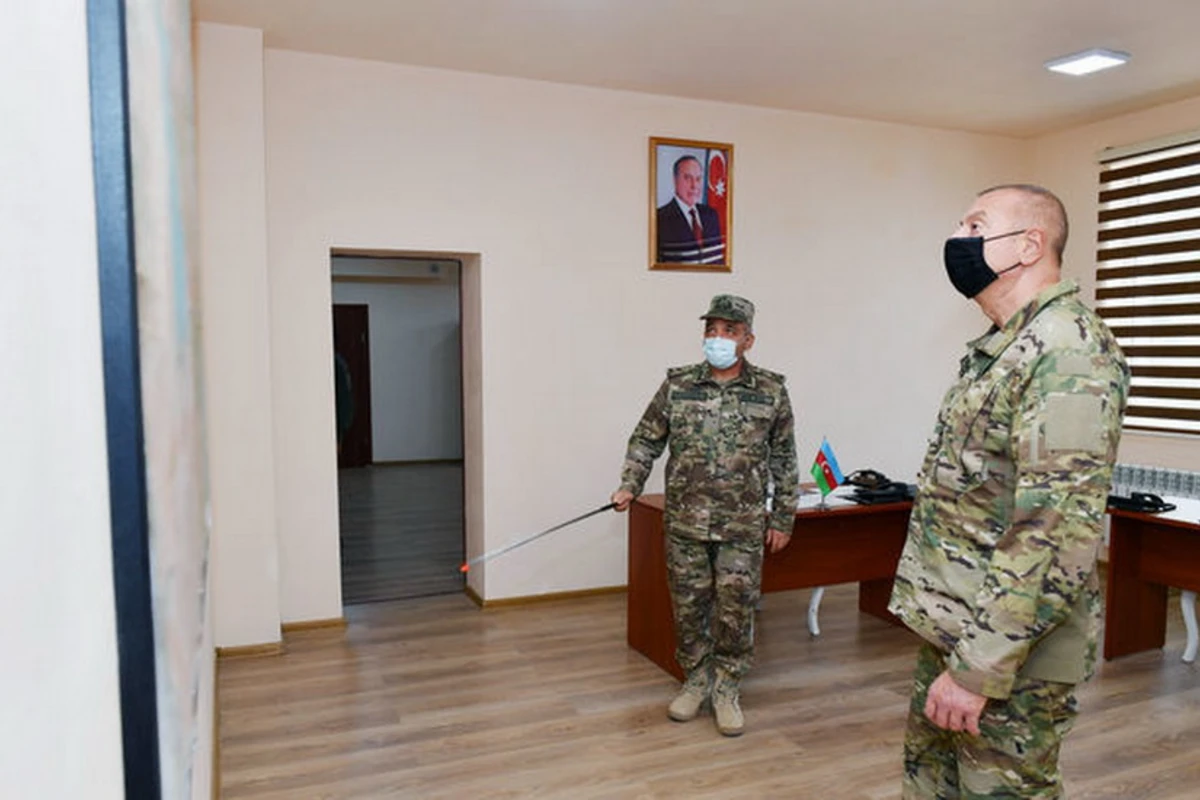 Ильхам Алиев ознакомился с условиями, созданными в воинской части в Кельбаджаре - ФОТО/ВИДЕО