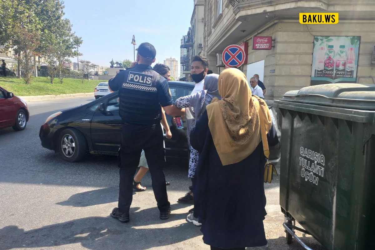Bakıda əfqan miqrantlar aksiya keçirməyə cəhd edib - RƏSMİ