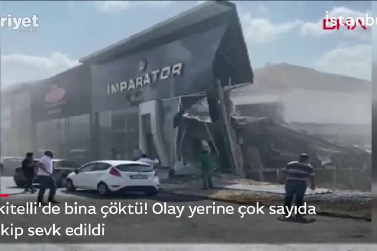 İstanbulda bina çöküb