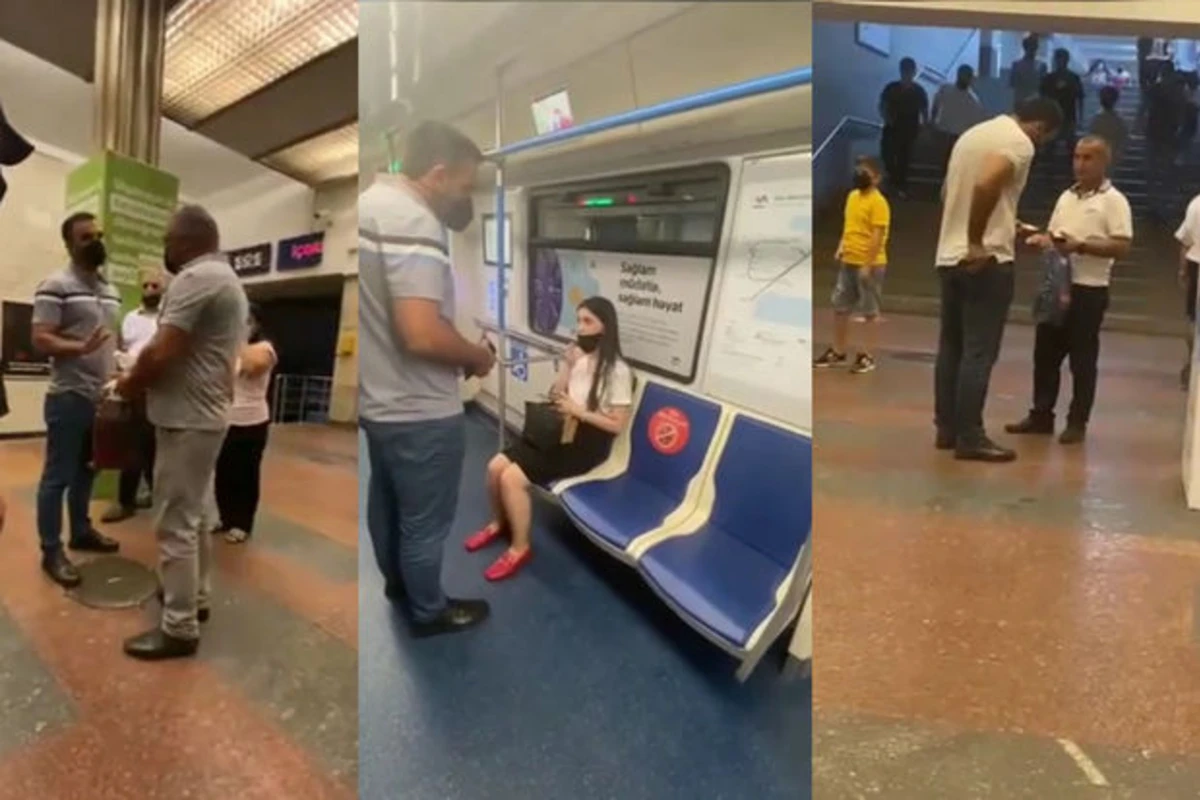 Mülki geyimli polislər metroda maskadan istifadə etməyənlərə qarşı - VİDEO