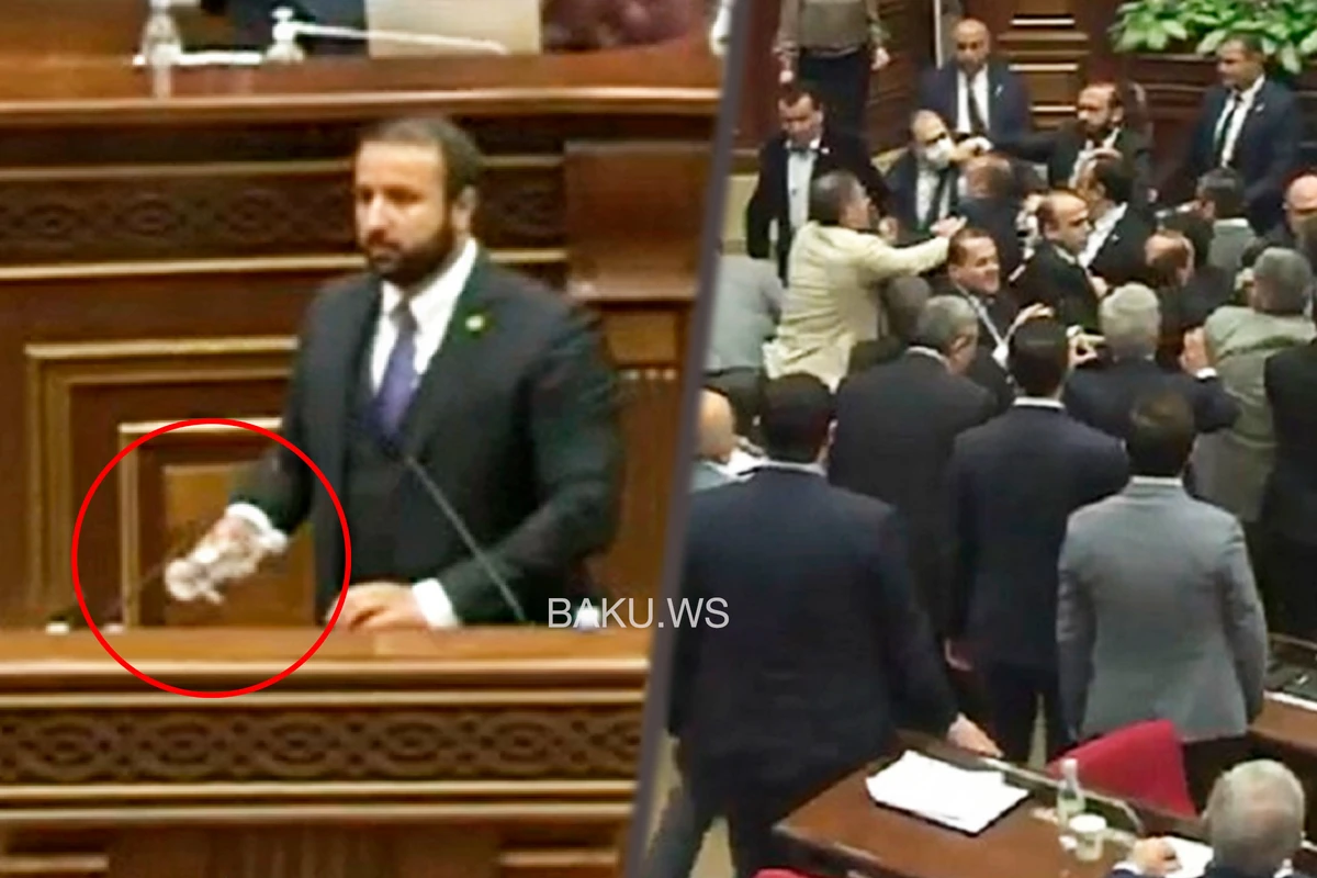 Очередная драка в парламенте Армении: в ход пошли бутылки - ВИДЕО