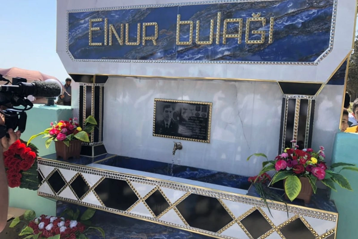 Ələtdə şəhid Elnur İbrahimovun adına bulaq istifadəyə verilib - FOTO