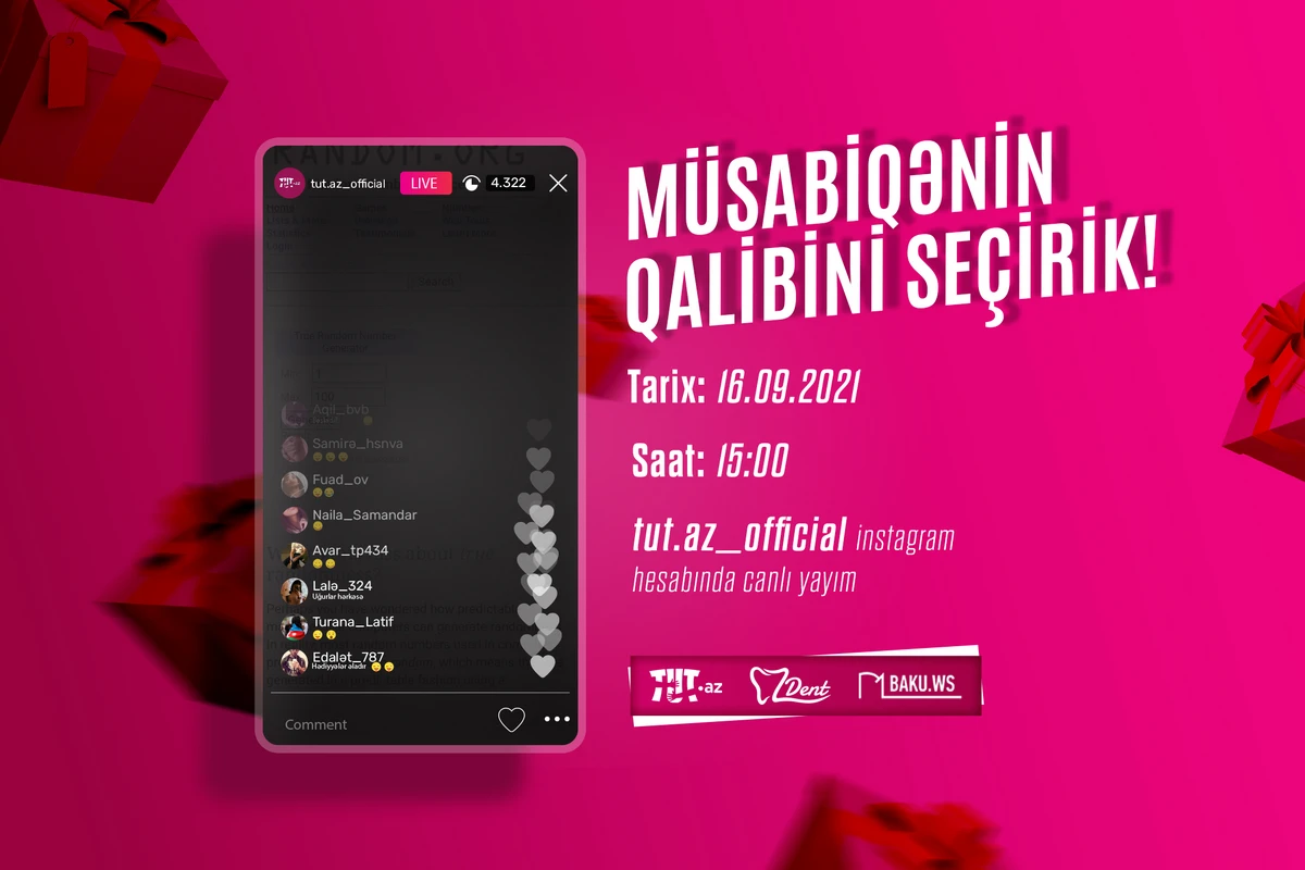 Tut.az-dan asan hədiyyə qazanmaq üçün SON ŞANS Tut.az-dan asan hədiyyə qazanmaq üçün SON ŞANS