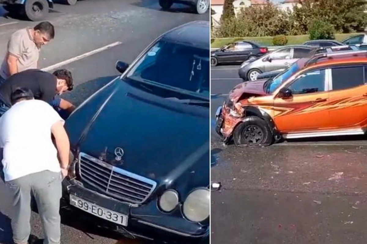На дороге Баку-Хырдалан произошла цепная авария - ВИДЕО