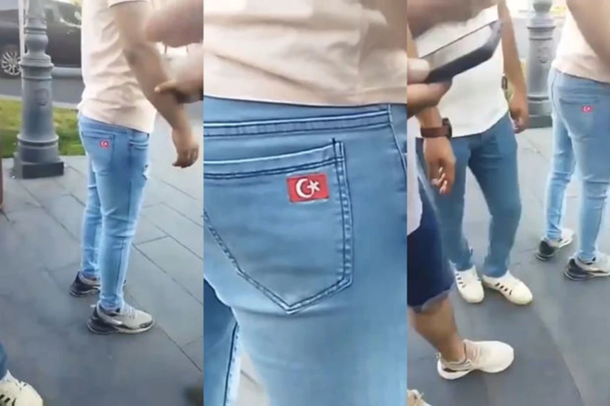 Növbəti erməni həyasızlığı: Geyimdəki Türkiyə bayrağı İrəvan sakinlərini qorxutdu - VİDEO