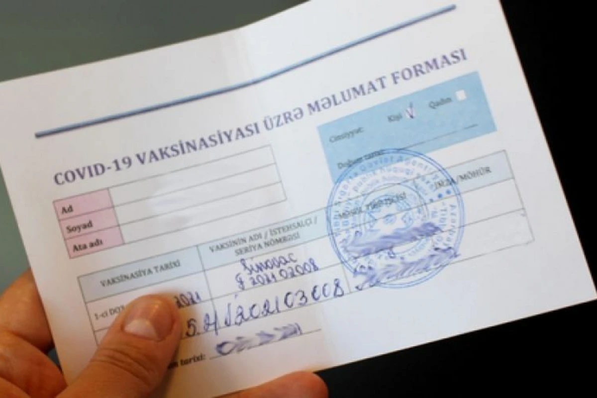 Saxta COVID pasportu satanlarla bağlı cinayət işi başlandı