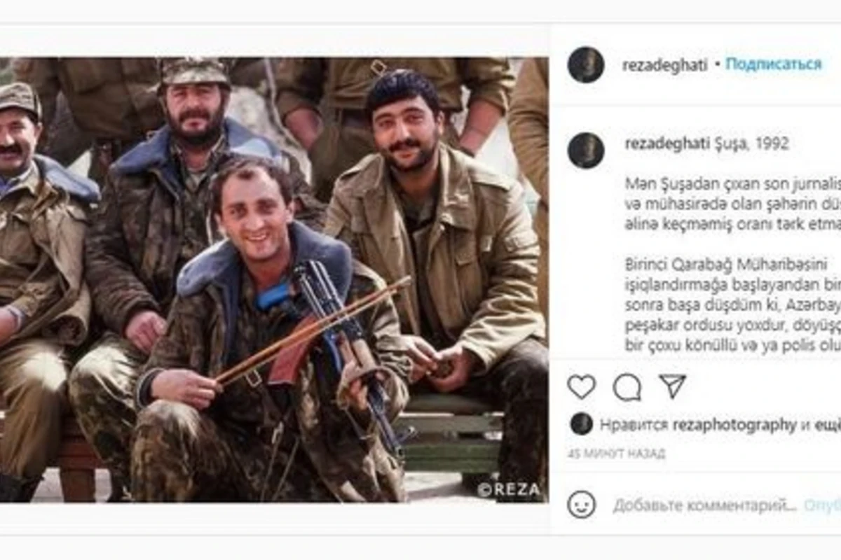1992-ci ildə skripkanın çubuğu ilə kalaşnikovda melodiyaları ifa edən şəxs - FOTO