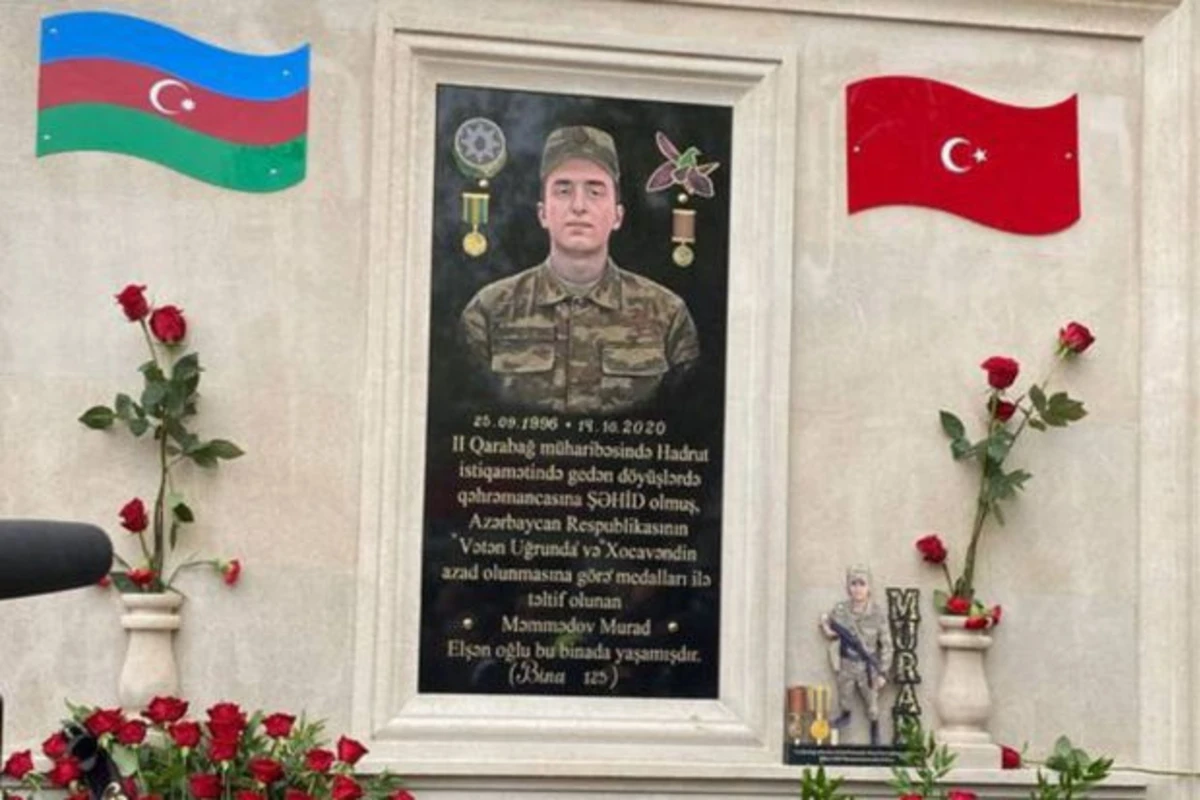 Vətənə canını qurban verənlər: Murad Məmmədovun xatirəsi əbədiləşdirildi - FOTO