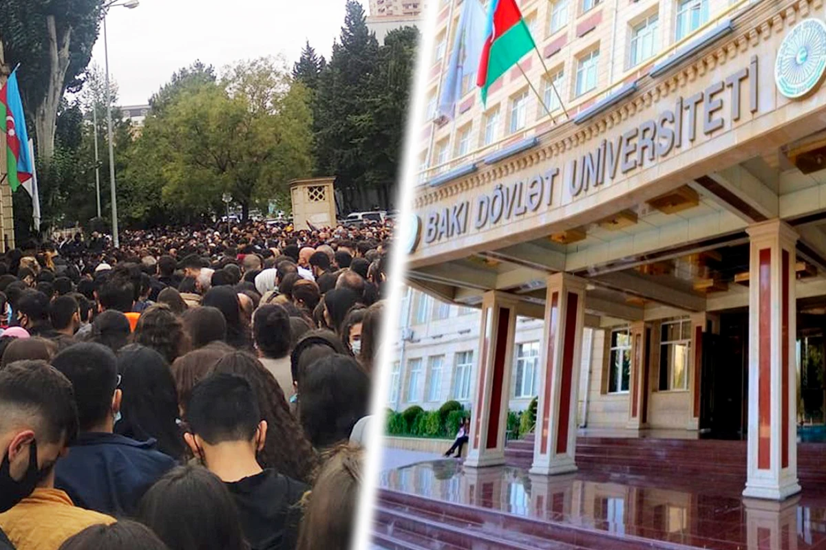 БГУ о скоплении студентов перед зданием заведения