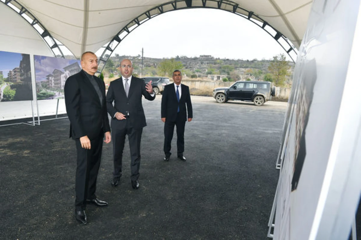 Cəbrayılda ilk çoxmənzilli yaşayış məhəlləsinin təməli qoyuldu - FOTO