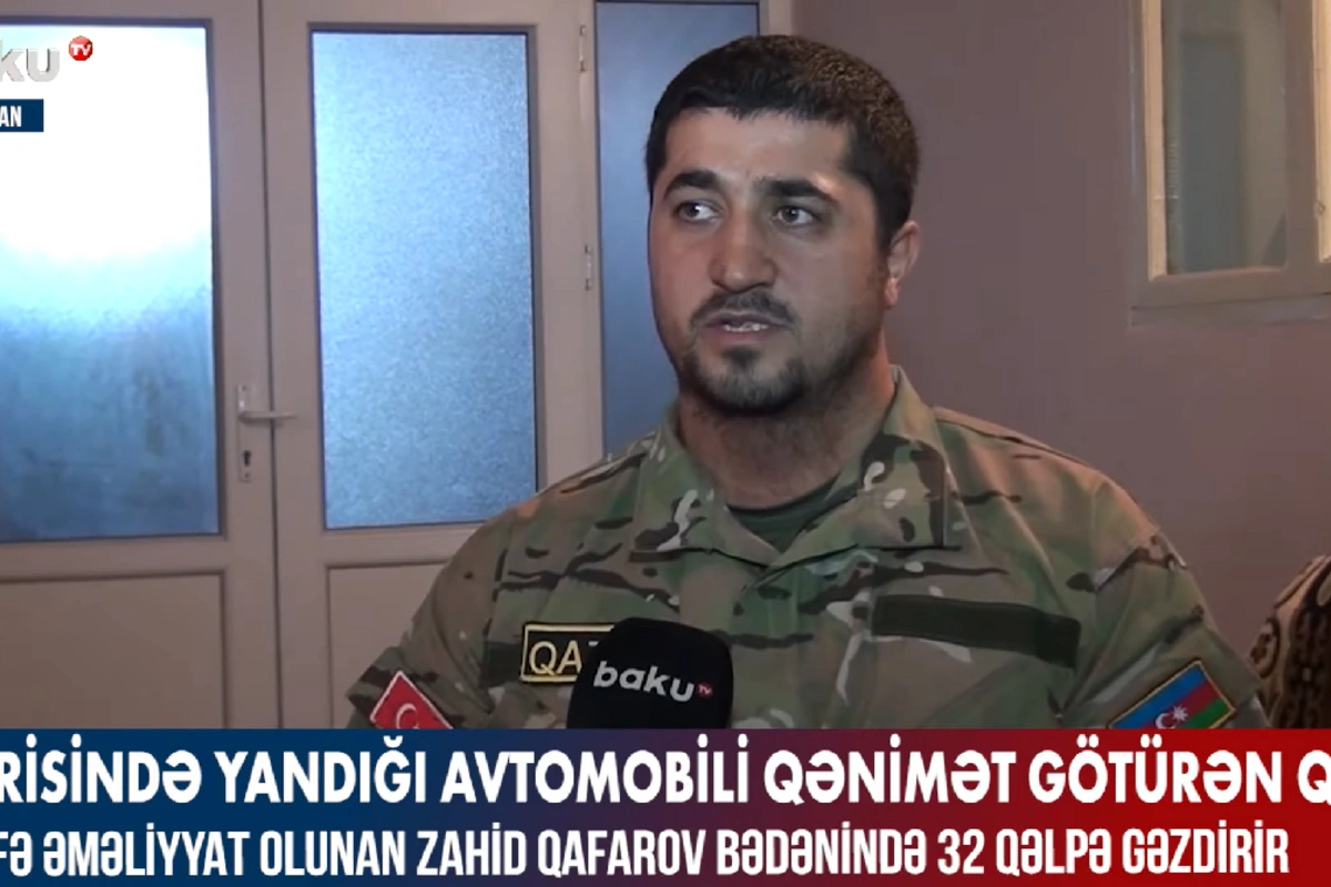 Vətən müharibəsində içərisində yandığı avtomobili qənimət götürən qazi - VİDEO